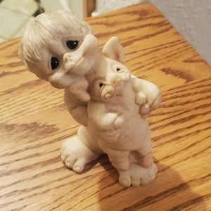 Rare Vintage Quarry Kids Figure Ornament Peter & Patch Helping Hand Pig Boy